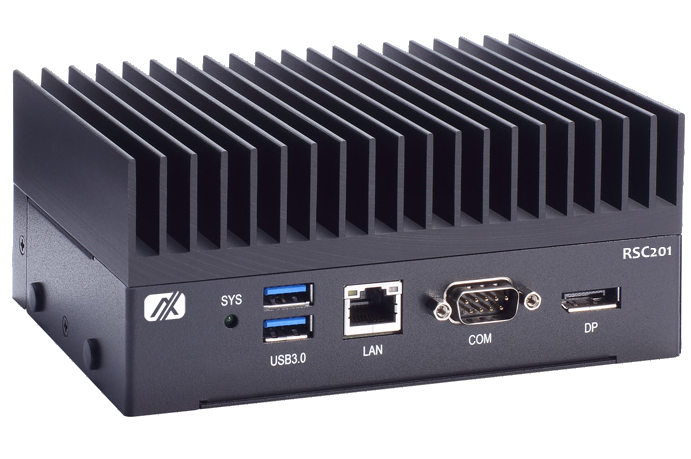 RSC201 Fanless Edge AI Computer Vision System with AMD Kria™ K26 SOM, GbE LAN, PMOD, COM, USB 3.2, and DisplayPort